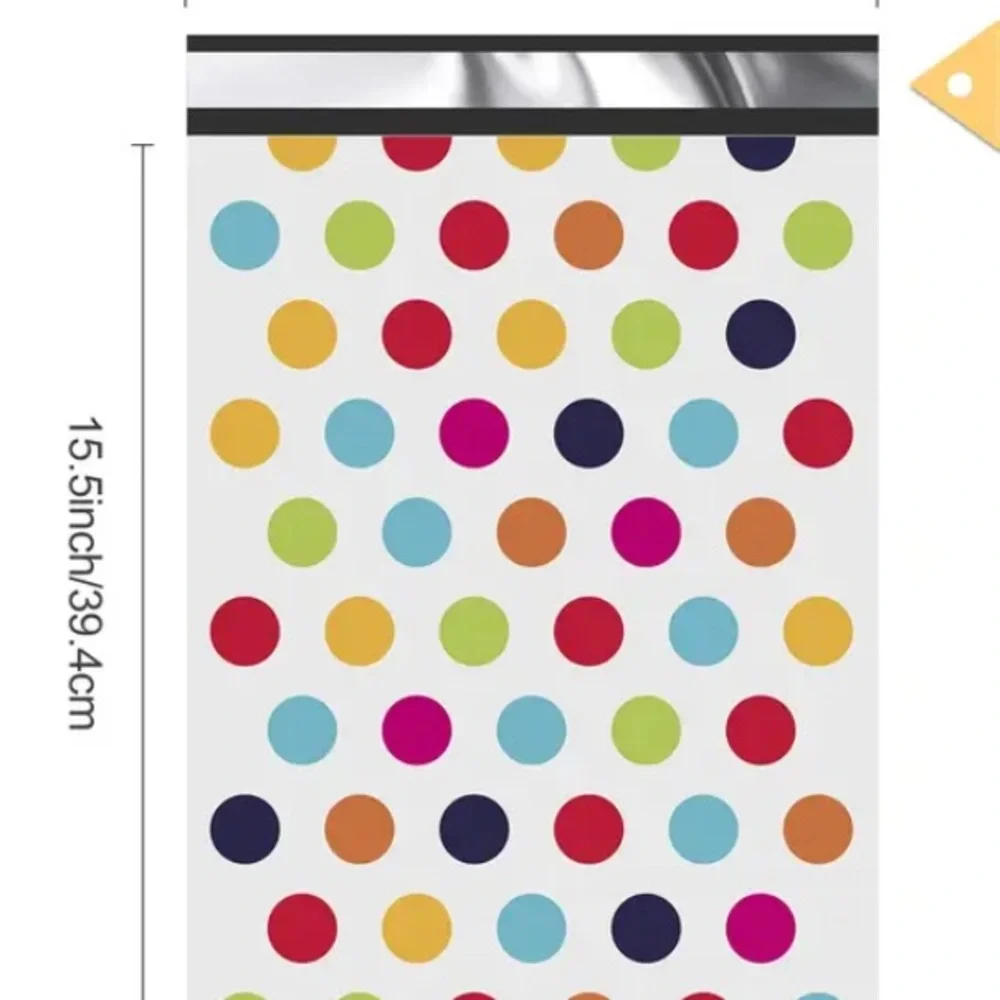 Set of 10 12x15.5 Thank You Polka Dot Polymailers Shipping Bags